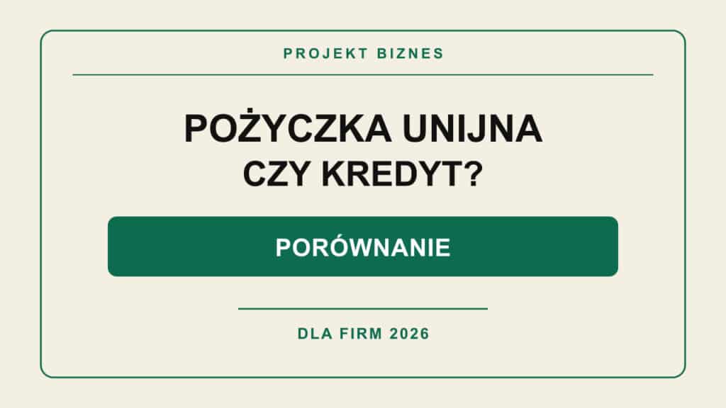 Pożyczka unijna czy kredyt bankowy w 2026 roku – porównanie