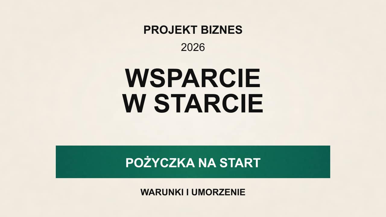 Wsparcie w Starcie 2026 — pożyczka na rozpoczęcie działalności, warunki i umorzenie